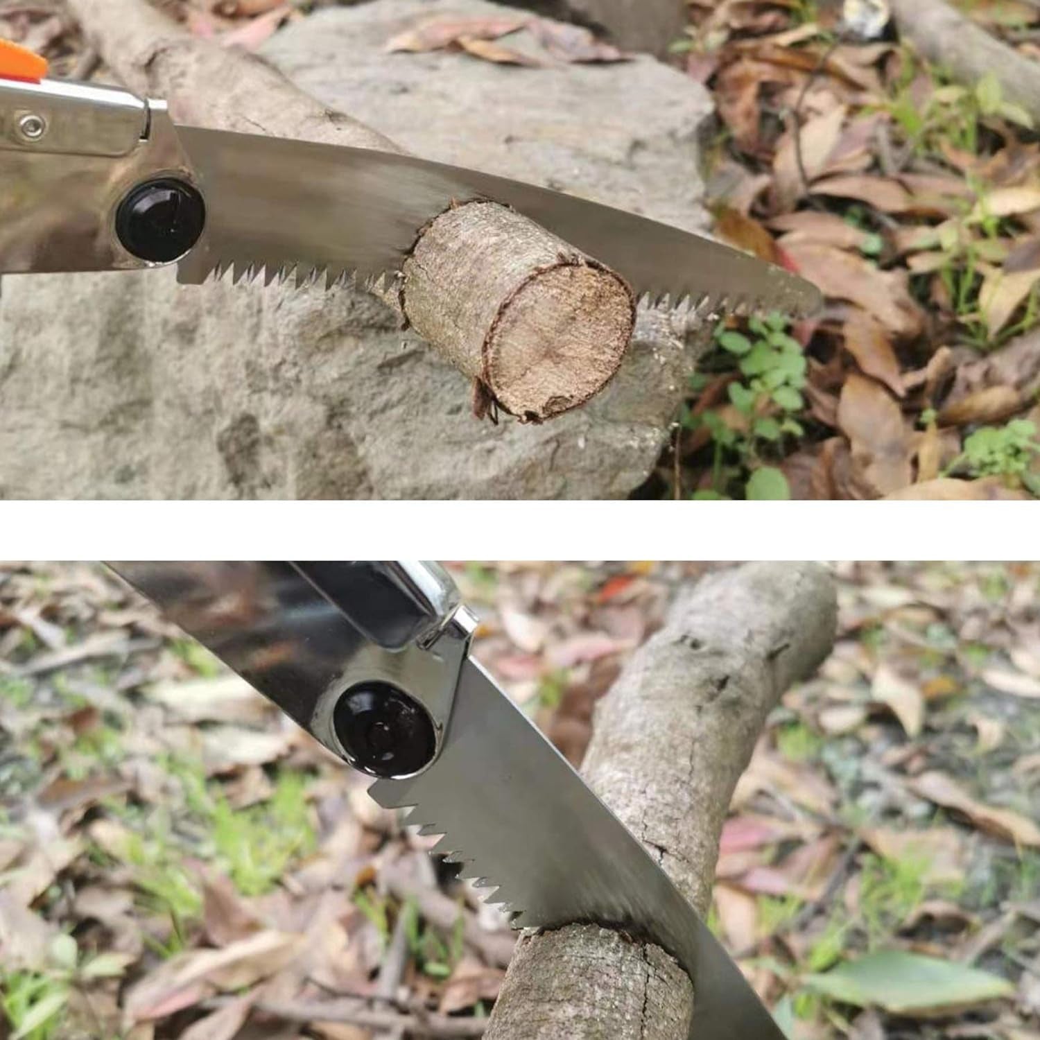 Folding Saw, Compact Design 8 Inch Blade Hand Saw for Wood Camping, Dry Wood Pruning Saw with Hard Teeth, Quality SK-5 Steel