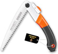 Folding Saw, Compact Design 8 Inch Blade Hand Saw for Wood Camping, Dry Wood Pruning Saw with Hard Teeth, Quality SK-5 Steel