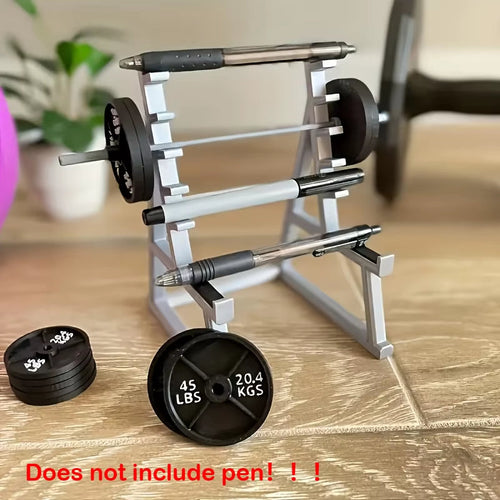 Barbell Pen Holder Gym Themed Desktop Pen Holder Office Stationery Storage Box Student Birthday Gift Desktop Decoration