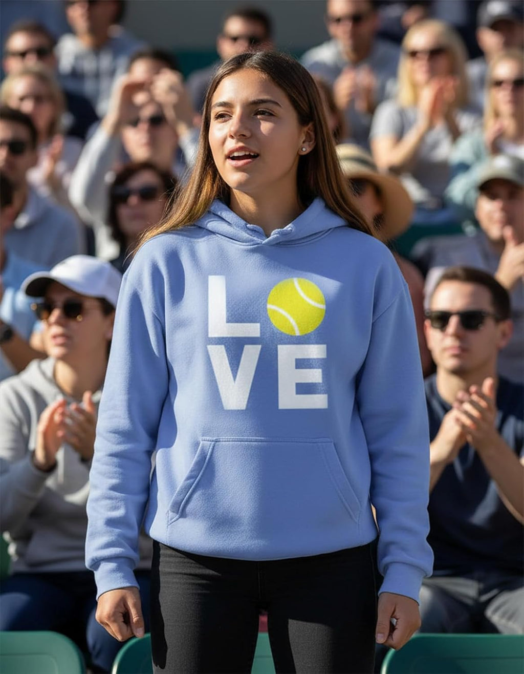 Love Tennis Sweatshirt Gift for Tennis Fan Tennis Player Cool Women Hoodie